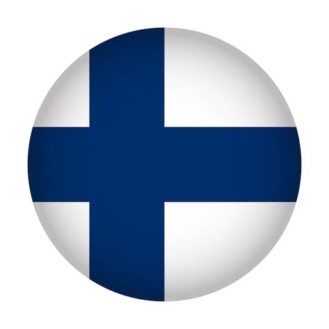 Premium Photo | Finland flag circle round vector illustration