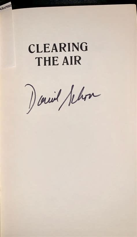 Clearing the Air by Daniel Schorr: Fine Hardcover (1977) 1st Edition, Signed by Author(s ...