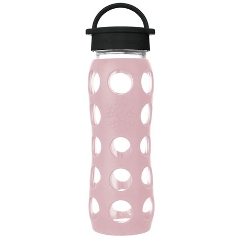 Lifefactory - Glass Water Bottle with Classic Cap and Silicone Sleeve Core 2.0 Desert Rose - 22 ...