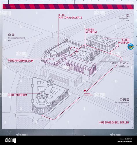 Map plan of Museums on Museum Island, Museuminsel, Mitte, Berlin Stock Photo - Alamy