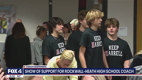 Show of support for suspended Rockwall-Heath High School coach - YouTube