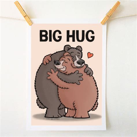 Funny greeting cards: Big Hug by Carl Batterbee - Art WOW