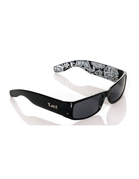 Locs Sunglasses Black grey paisley