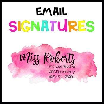 Teacher Email Signature | Email signatures, Teacher, Signature