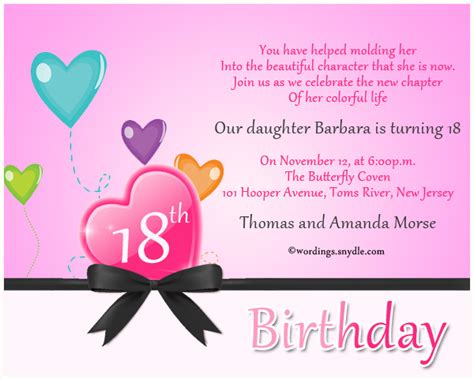 18th Birthday Party Invitation Wording – Wordings and Messages