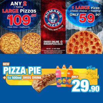 Roman's Pizza catalogue - All specials from the new Roman's Pizza ...