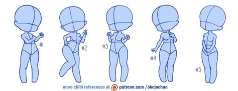 Chibi poses reference (chibi base set #2) by Nukababe | Drawing poses ...