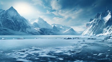 Premium AI Image | Arctic Landscape Background