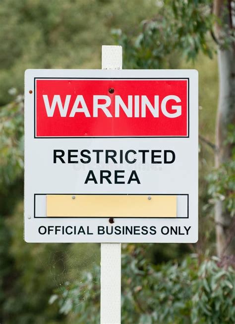 Radiation Warning Sign. Restricted Area. Stock Photo - Image of ...