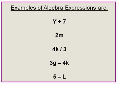 How to write algebraic expressions