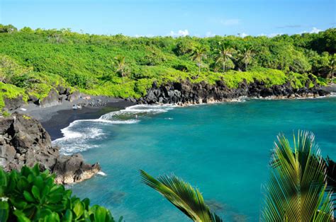 Waianapanapa State Park - Black sand beach, legendary cave and ...