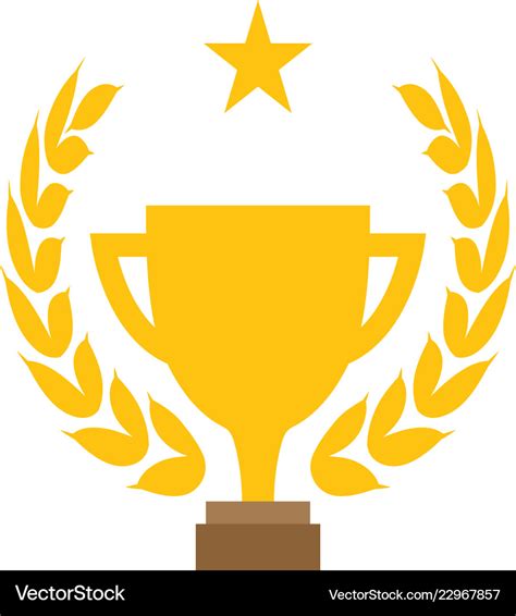 Trophy cup graphic design template Royalty Free Vector Image