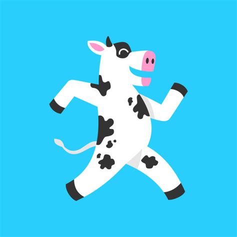 Running Cow Illustrations, Royalty-Free Vector Graphics & Clip Art - iStock