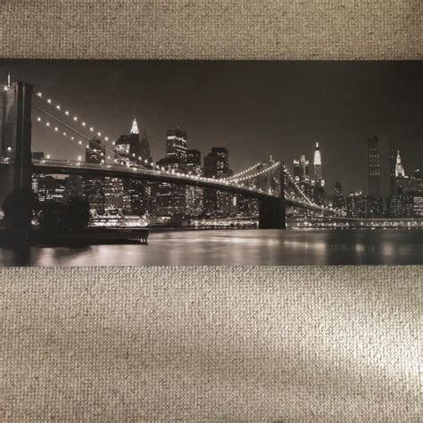 New York City skyline canvas wall hanging picture... - Depop