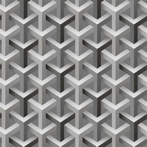 Grey 3D Geometric Pattern Wallpaper A4-25P02 | Decor City