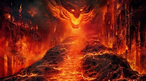 Dragon Is Near Some Fierce Fires Background, Pictures Of Hell Fire, Fire, Hell Background Image ...