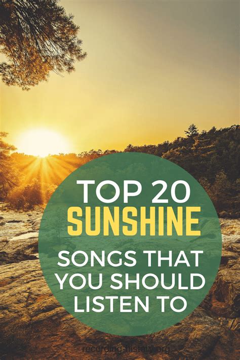 20+ Songs About Sun and Sunshine - Songs With Sunshine In The Title