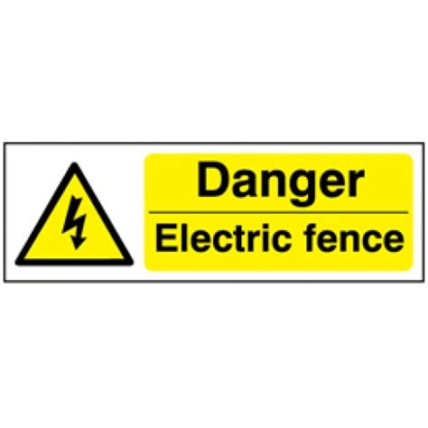 Danger electric fence warning safety Sign. - Farm Safety ...