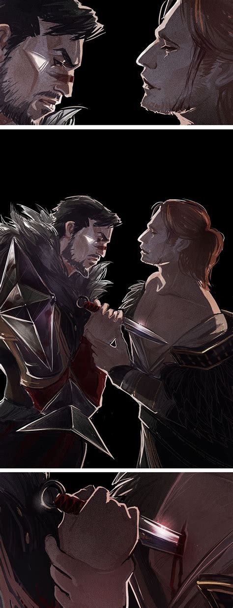 Hawke and Anders \\ and how dare you??? Beautiful art but man stab me ...