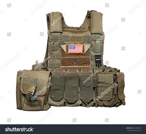 Us Army Tactical Bulletproof Vest Isolated Stock Photo 123850165 ...