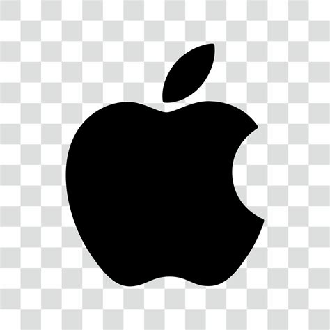 Apple logo negro aislado sobre fondo transparente 2520838 Vector en Vecteezy