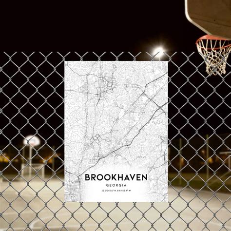 Brookhaven Map Print Brookhaven Map Poster Wall Art Ga | Etsy