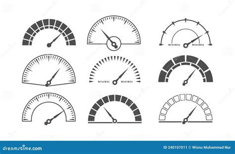 Speedometer Set Illustration Vector Design Stock Vector - Illustration of arrow, auto: 240107011