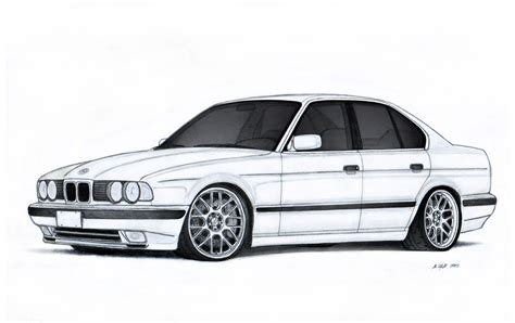 BMW 540i E34 Drawing by Vertualissimo on DeviantArt