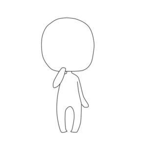 Full Body Anime Boy Drawing Template - Fioletowe Usta