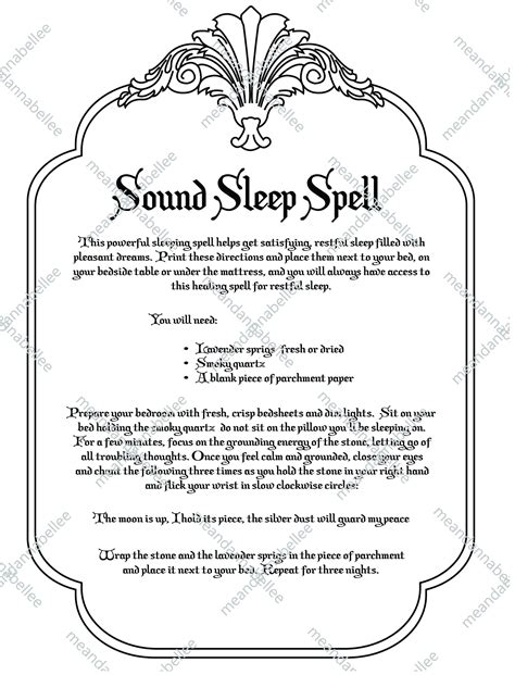 Sound Sleep Spell Image Witches' Dinner Party Sweet | Etsy