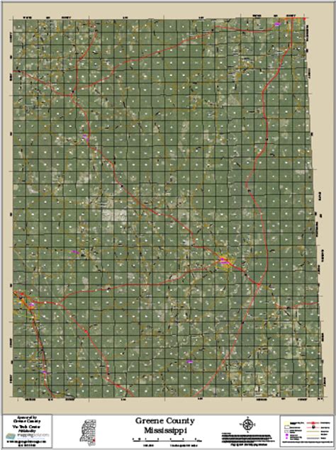 Greene County Mississippi 2016 Aerial Map, Greene County Mississippi ...