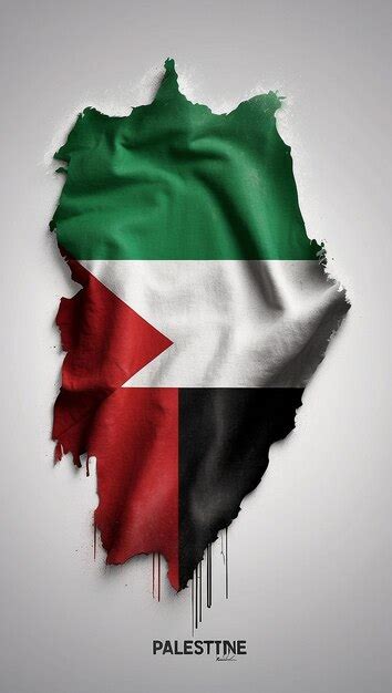 Premium AI Image | The flag of Palestine in the form of a map