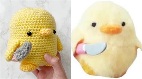 Crochet Duck with a Knife Amigurumi Tutorial - YouTube