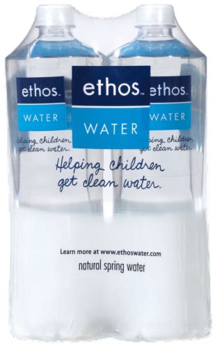 Ethos Natural Spring Water, 4 bottles / 33.8 fl oz - Kroger