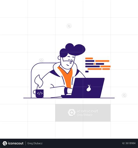 Man Coding On Laptop Animation - Free Download Design & Development Animations | IconScout