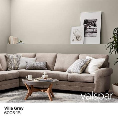 Valspar Signature Villa Grey Flat Latex Interior Paint (Actual Net Contents:124.0) in the ...