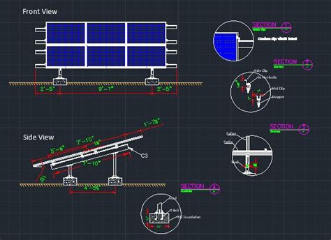 Solar Panel Cad Block