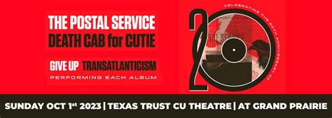 The Postal Service & Death Cab for Cutie Tickets | 1st October | Texas ...