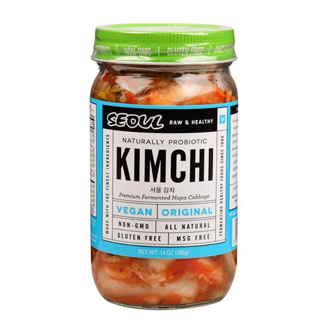 Lucky Foods Seoul Refrigerated Vegan Kimchi, 14 oz Jar - Walmart.com ...