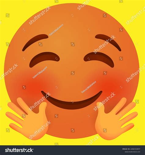 Emoji Hugging Face Vector Illustration Stock Vector (Royalty Free ...