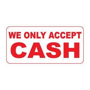 We Accept Cash Logo - LogoDix