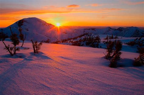 snow mountain sunset - Google Search | Sunset landscape photography, Sunrises nature, Mountain ...