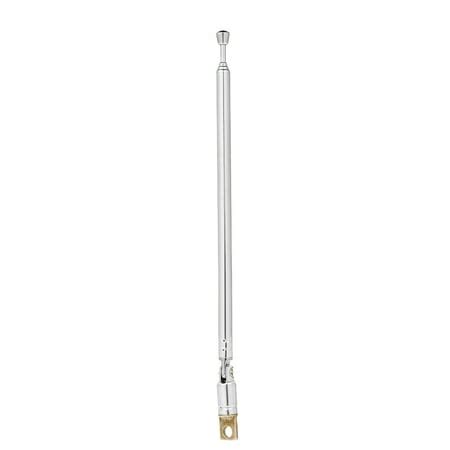 Telescopic Fm Radio Antenna 4 Sections Chromium-Plating Copper Antenna ...