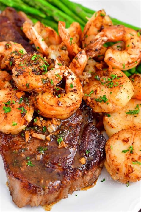 This surf and turf recipe is a perfect combination of the juicy, pan ...