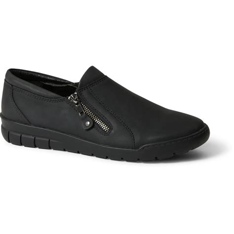 Grosby Women's Slip On Zip Shoes - Black | BIG W