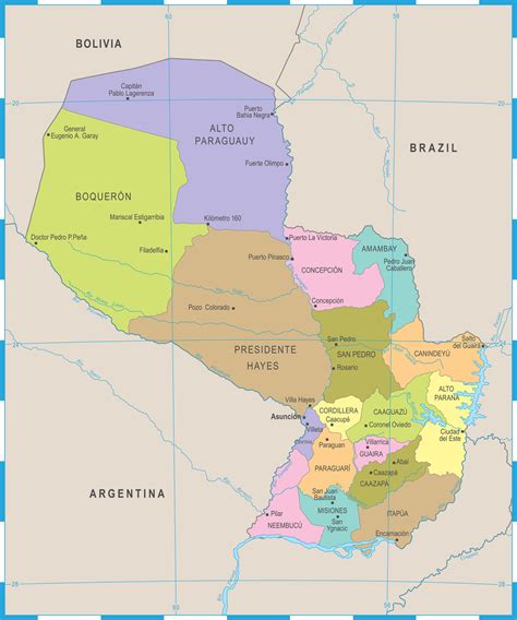 Paraguay Maps and Regions | Mappr