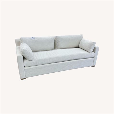 Restoration Hardware White Performance Fabric Sofa - AptDeco