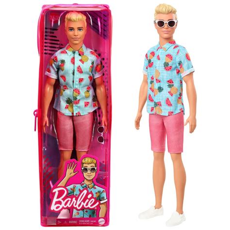 Barbie Ken Fashionistas Doll 152 with Sculpted Blonde Hair Wearing Blue ...