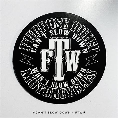 3" Round Black/White Vinyl Stickers – Purpose Built Motorcycles