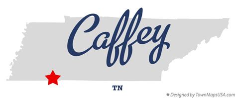 Map of Caffey, TN, Tennessee